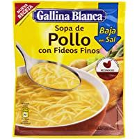 Gallina Blanca - Sopa de Pollo con Fideos Finos Bajo en Sal - 68g